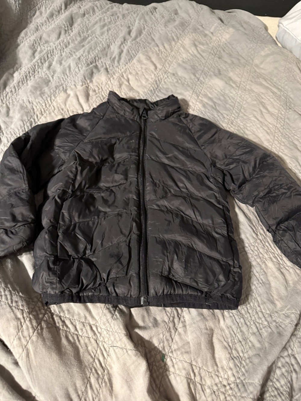 Kids Lightweight Black Puffer Jacket